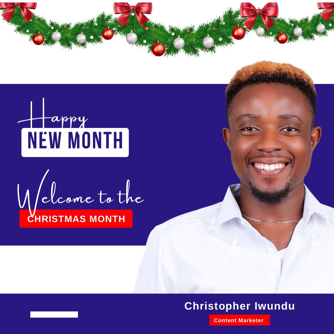 It's a new month, the Christmas month.

I hope you're as excited as I am.

#HappyNewMonth #positiveequator