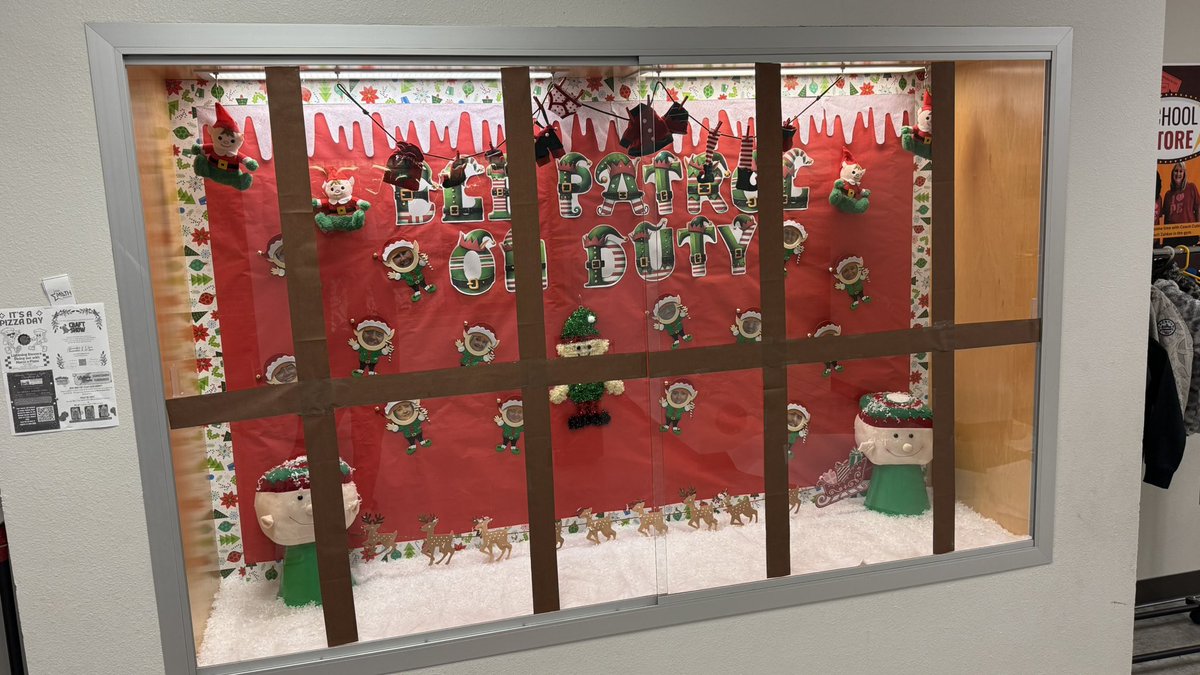 Look close and you will see who the “elves” are who are on patrol! <a href="/FSESFriendship/">Friendship Elementary</a>
