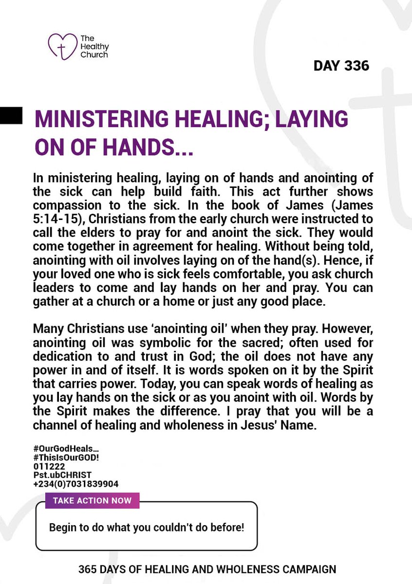 ubCHRIST_'s tweet image. 🌟 365 Days of Healing and Wholeness Campaign 🌟

Let every day bring you healing and wholeness that only God provides.

📖 Read
👍 Like
💬 Comment
🔄 Share

#THC
#THCUYO
#365DHWC
#THCGlobal
#TheHealthyChurchGlobal
#TheHealthyGospelCentre
#365DaysOfHealingAndWholenessCampaign