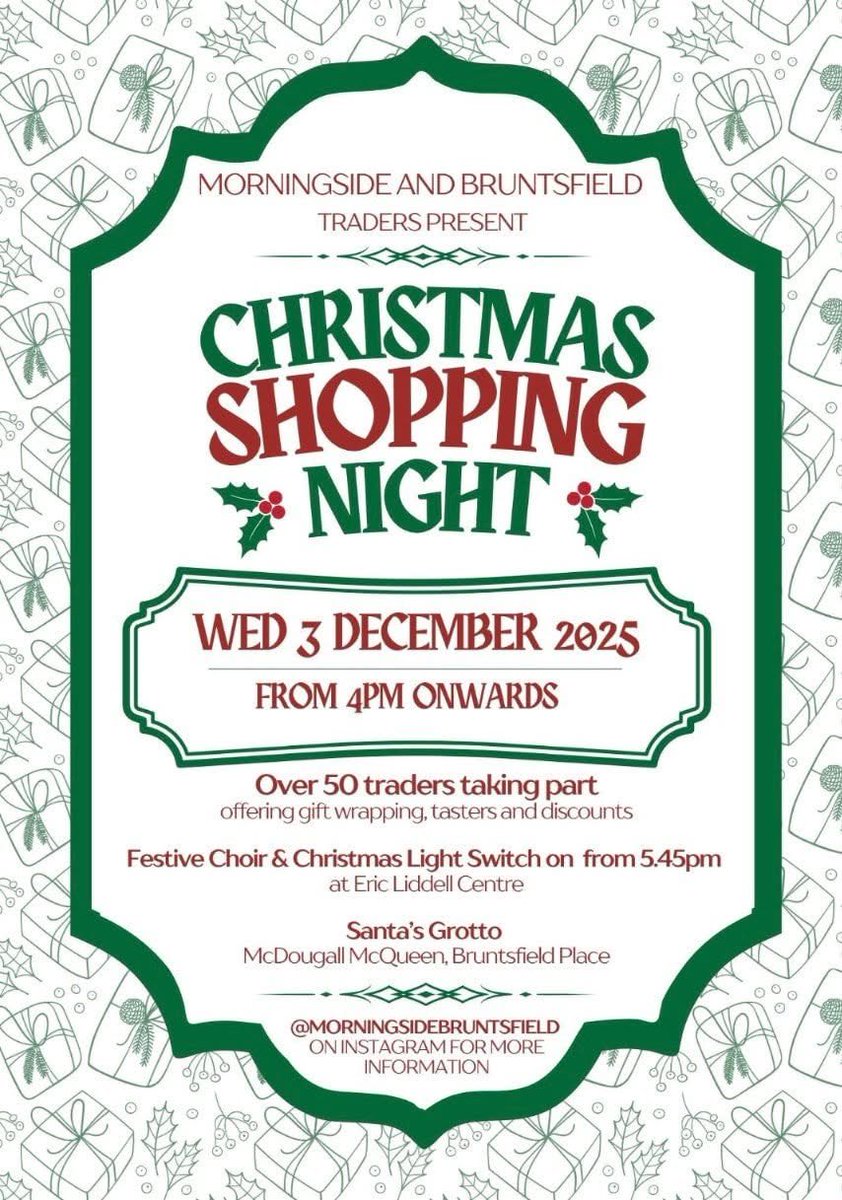 3rd December Bruntsfield and Morningside Xmas shopping 🎄