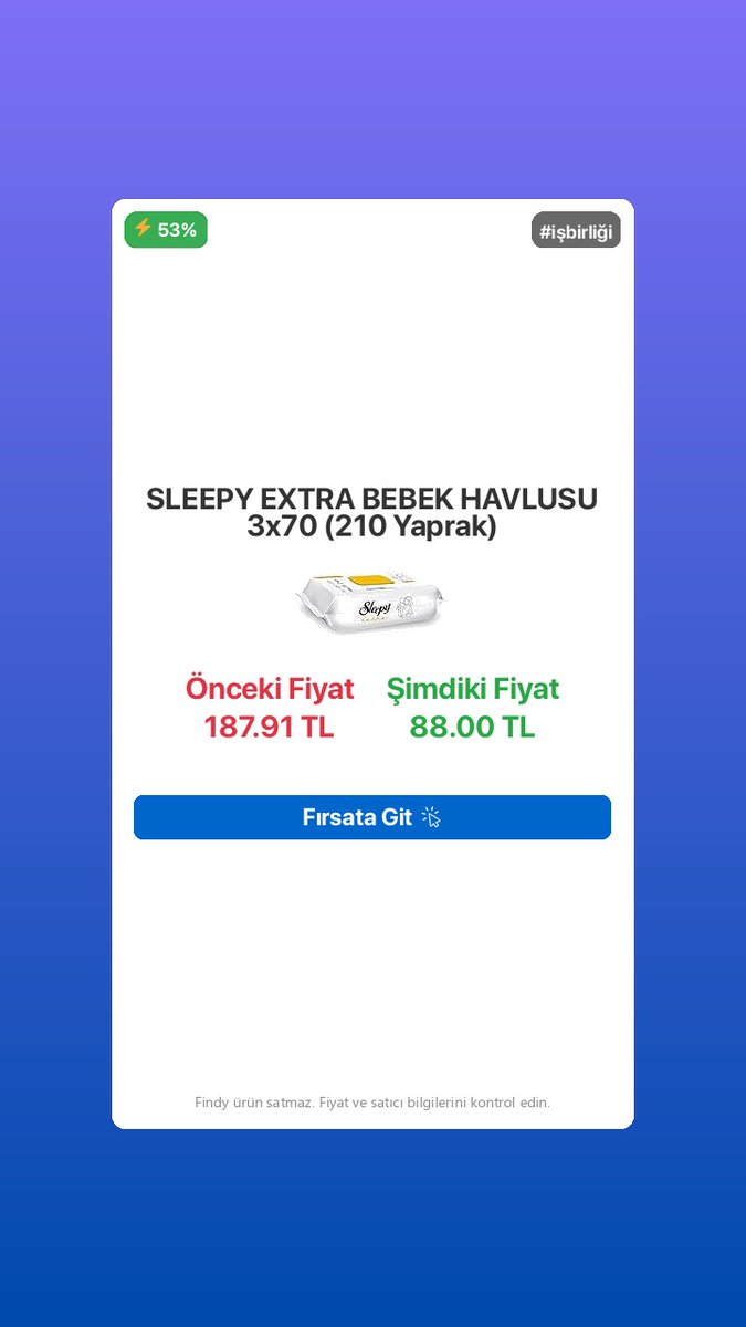 findytr's tweet photo. 🎉 Şahane Fırsat!

🛍️ SLEEPY EXTRA BEBEK HAVLUSU 3x70 (210 Yaprak)

⚡ Dev indirim: 187.91 TL yerine sadece 88.0 TL!

⭐ Bu ürün 3.8/5 puan almış!

🔗 https://t.co/aaN3rVgSHv

Yorumlanmamış bu ürün tam size göre olabilir!

🛍️ Amazon

#isbirligi https://t.co/T00Xs7Gvab