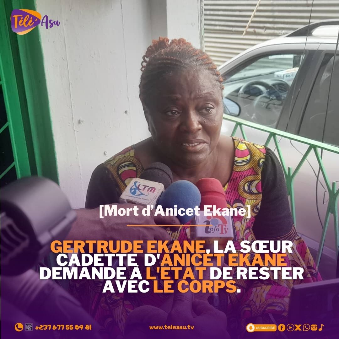 Crise Post électorale - Gertrude Ekane, la sœur d'Anicet Ekane demande à l'Etat de rester avec le corps.

Colère et consternation au siège du #Manidem.