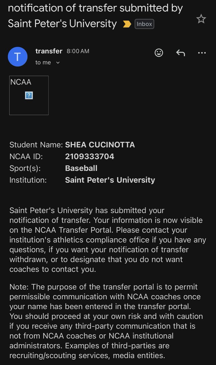 SheaCucinotta's tweet image. Officially in the transfer portal dms open!
D1 Redshirt (Saint Peters Univ.)
2 years of D2 experience (American Intl.)
Looking for new home and playing opportunities 2026 spring!
3.7 gpa
2 years eligibility