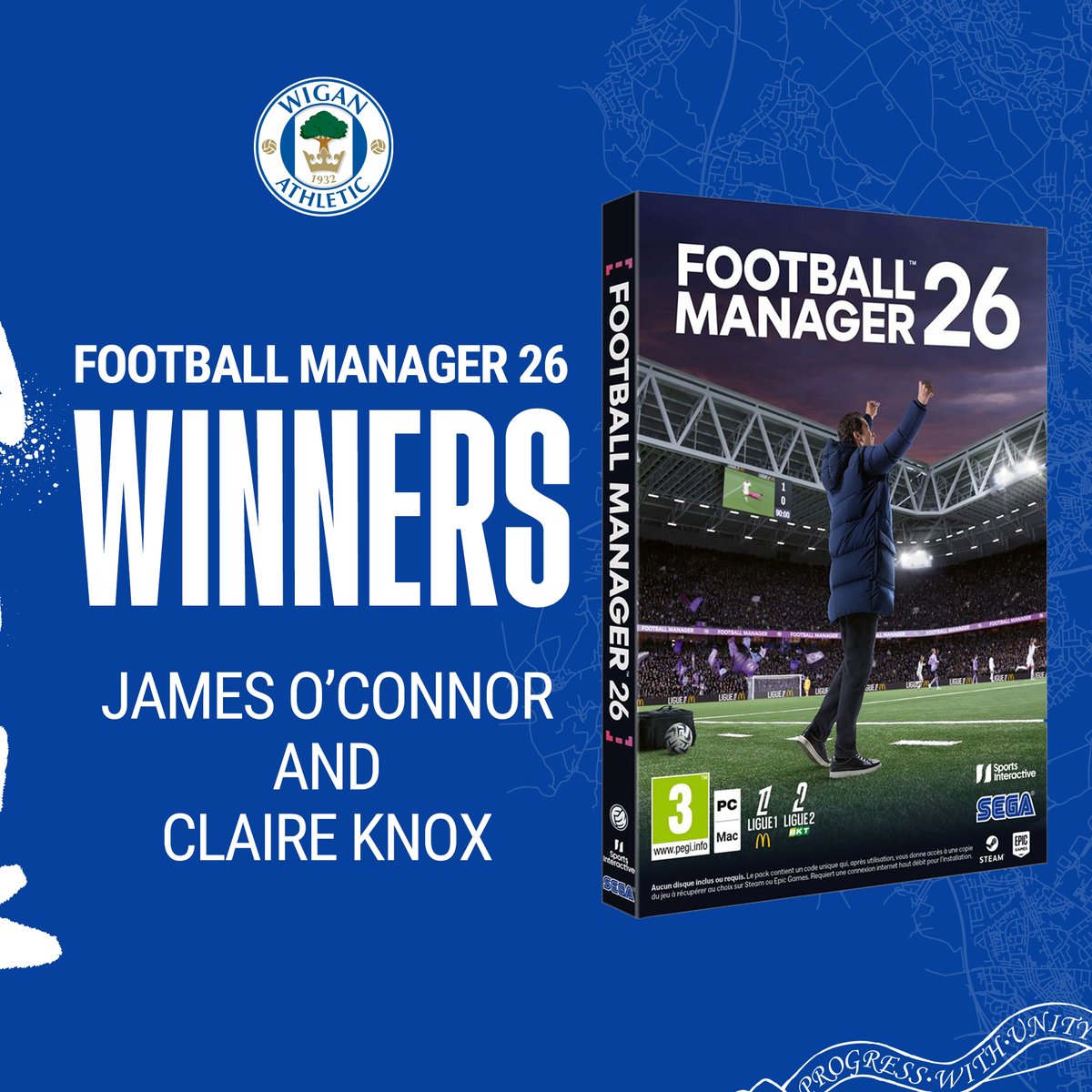 LaticsOfficial's tweet image. 🏆 Huge congratulations to the winners of our Football Manager 26 giveaway!

#wafc 🔵⚪️