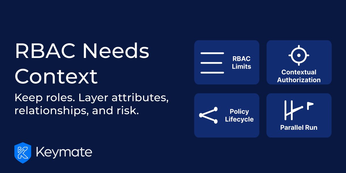 keymateio's tweet image. RBAC is essential but no longer enough at modern scale. Adding ABAC, ReBAC, and RADAC brings the context and clarity RBAC misses.

Curious how to layer them without rewrites? 

👉 Learn more: keymate.io/blog/the-limit…
#IAM #AccessControl #Authorization #EnterpriseSecurity