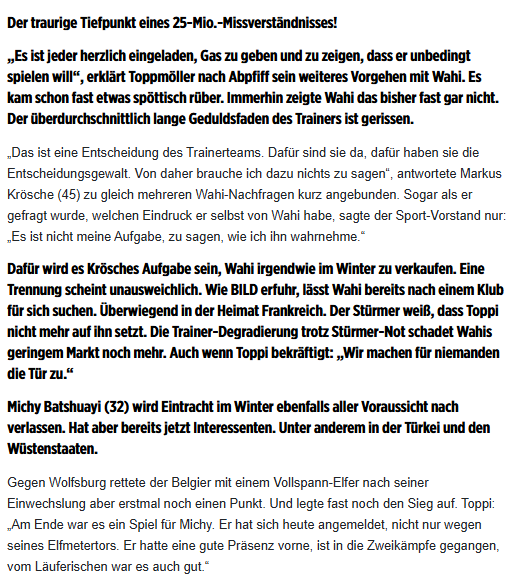 AdlerNews's tweet image. Nichts neues, daher nur das Wichtigste, was ich aber schon seit Wochen schreibe: Für #Batshuayi und #Wahi wird es eng.

Beim Belgier kann das Tor gegen Wolfsburg nun Kräfte frei setzen. Dazu muss #Toppmöller ihn jetzt aber auch konsequent und richtig einsetzen. #SGE 🦅
