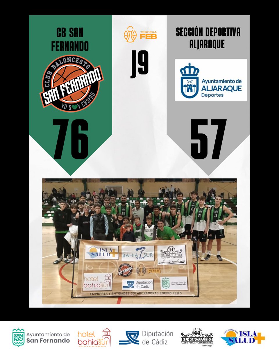 CBSFDO's tweet image. JORNADA 9️⃣

Cerramos la última jornada de noviembre con VICTORIA de nuestro equipo de TERCERA FEB 🏅

Partido en el que nuestros jugadores demostraron el trabajo y compromiso diario 🙌🏻🏀

A seguir así 💪🏼 ¡Enhorabuena, EQUIPO! 💚🖤