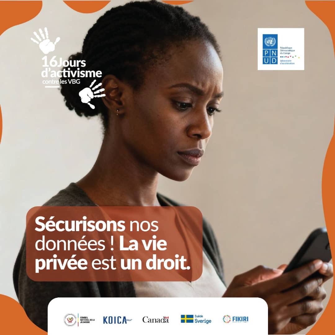 Nelitho15's tweet photo. *"Ta vie privée n’est pas négociable ! Sécurise tes données et navigue en toute sécurité."*

#SécuritéNumérique #16JoursD'Activisme
@olimuf ; @KusinzaSerge ; @CnjRDC ; @EpieNoella https://t.co/vXEio2Hf7O
