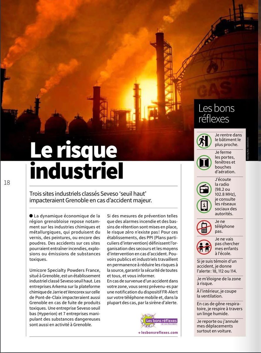 LesBonsReflexes's tweet photo. "Ces évènements graves surviennent rarement, alors on les oublie..."

C'est par ces mots justes que s'ouvre ce Document d'Information Communal sur les Risques Majeurs de Grenoble, remarquable par ses choix éditoriaux.

https://t.co/z43hJkp2Mv https://t.co/He1cfmIR52