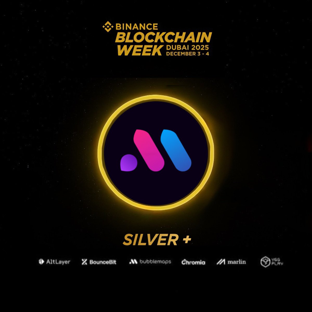 luckas101_'s tweet photo. Confirmed: $BMT @bubblemaps is participating in @Binance Blockchain Week Dubai 2025 🇦🇪
The biggest crypto event, with global leaders, top sponsors, and thousands of attendees.
Are you in? Got your $BMT? 👀 

Silver +: @alt_layer @bouncebit @bubblemaps @Chromia @MarlinProtocol @YGG_Play 🫡

#BTC #cripto #crypto #elon #bnb @BNBCHAIN
