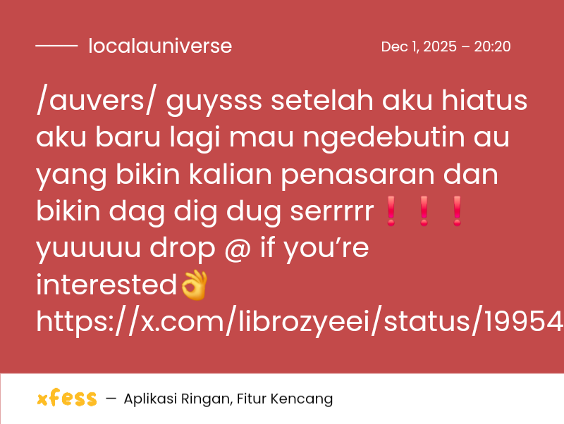 Localauniverse ON tweet media