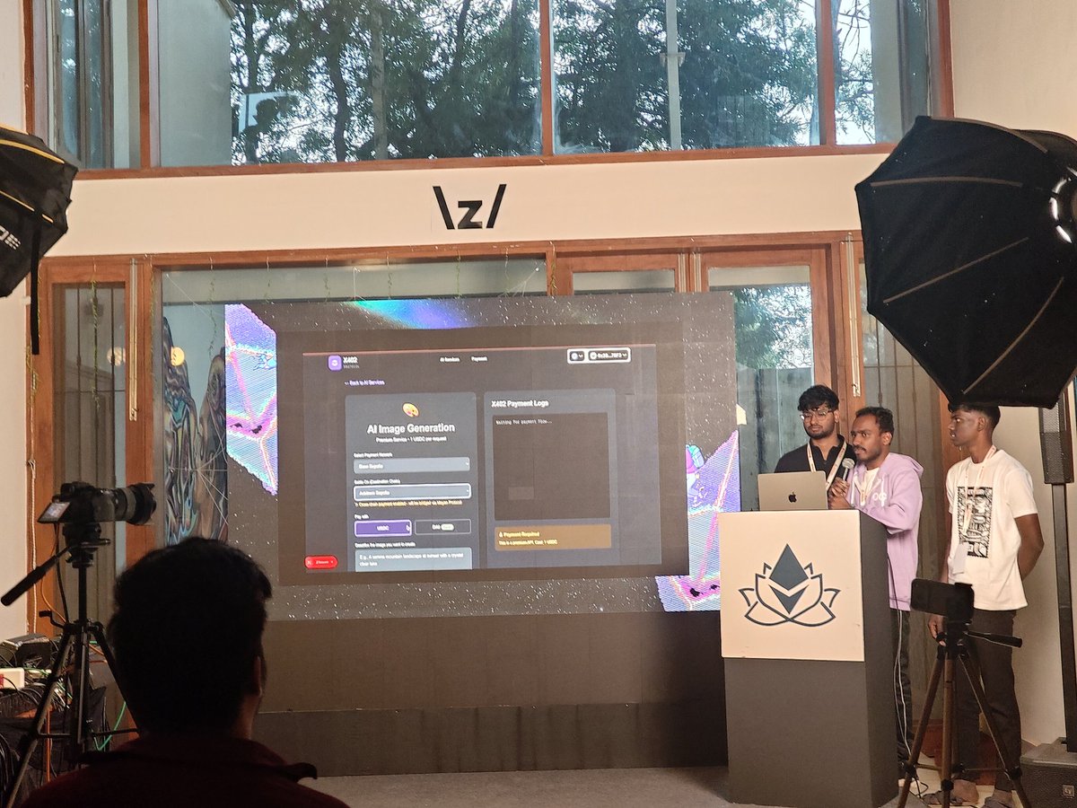 DeepakRaja2003's tweet photo. x402-router
Pay any chain. Settle anywhere. Powered by x402
X402-Router enables users to pay for x402-protected resources using any supported chain and any supported token, while the system automatically handles routing, swapping, and settlement.
Finished pitch at EthIndiaVilla https://t.co/ZtQvZpRiEH