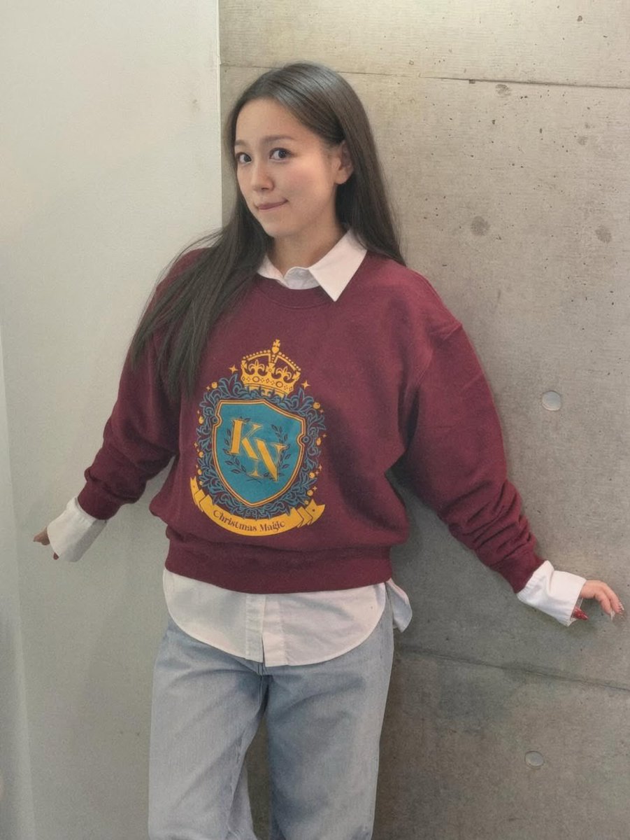 スウェットとデニムのスタイリングめちゃくちゃタイプや、、 特に