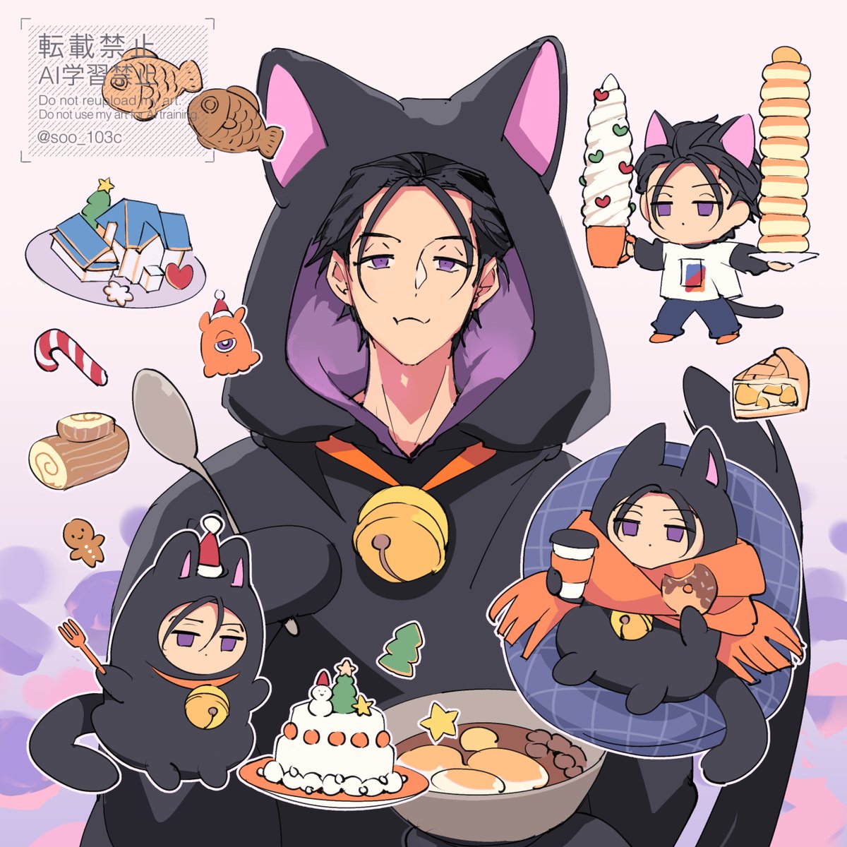 soo_103c's tweet photo. 🎄に🎍に🧡🐈‍⬛ごちそうの季節 https://t.co/3kacA0Qs82