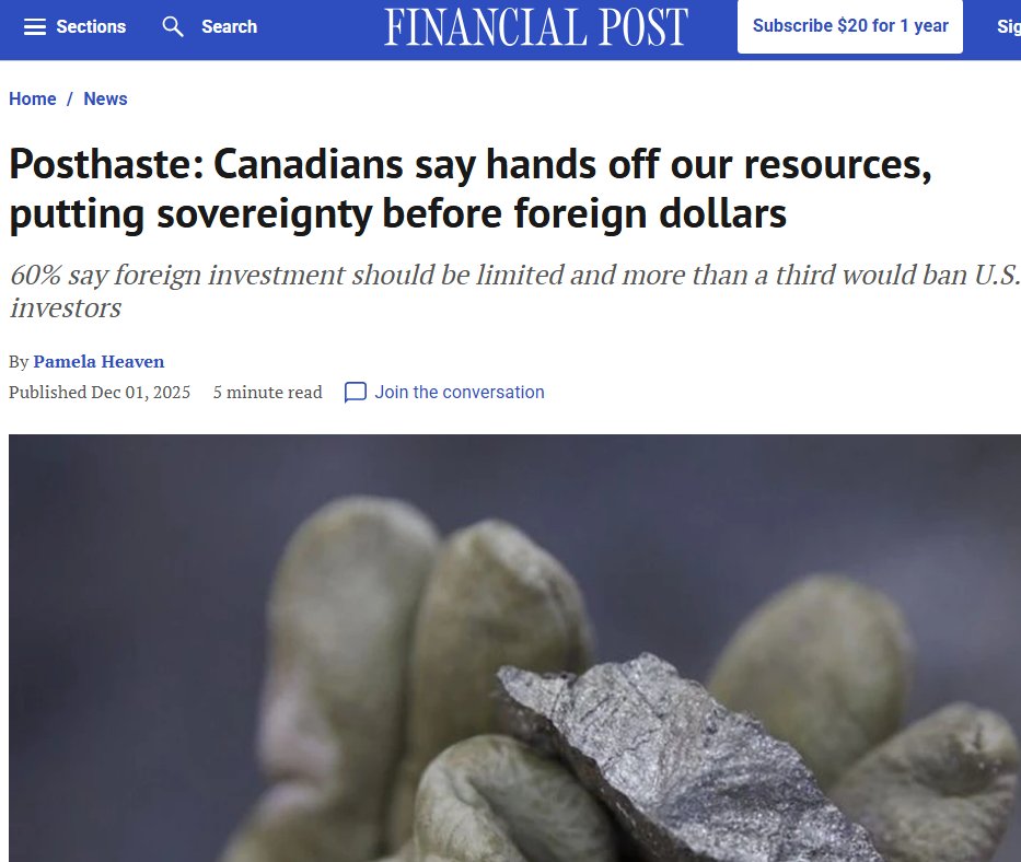 cbcwatcher's tweet image. &quot;The majority of Canadians in the poll say the government should limit foreign investment in critical resources, while 25 per cent would welcome it. But even here there are caveats.

The majority of those in support of foreign investment draw the line at fresh water, saying…
