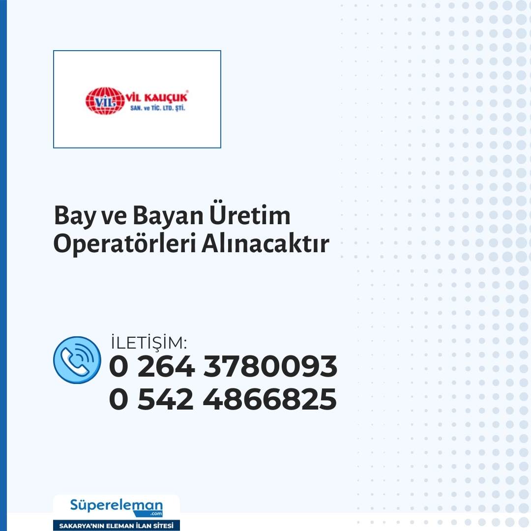 Bay ve Bayan Üretim Operatörleri Alınacaktır

📌 İlan detayları
supereleman.com/job/job_he4c_1…

🌐 Daha fazla ilan görmek için web sitemizi ziyaret edebilirsiniz: supereleman.com #sakarya #işilanı #işfırsatı #personel