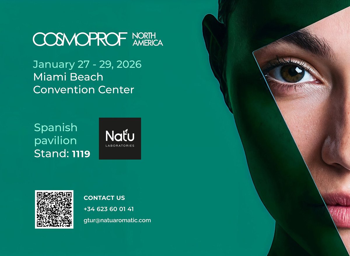 natulaboratory's tweet photo. 𝗡𝗘𝗫𝗧 𝗦𝗧𝗢𝗣 𝗠𝗜𝗔𝗠𝗜. 

Arrancamos el año participando por primera vez en #CosmoprofNorthAmerica Miami. Del 𝟮𝟳 𝗮𝗹 𝟮𝟵 𝗱𝗲 𝗲𝗻𝗲𝗿𝗼, estaremos presentes en la primera feria del año B2B que conecta a toda la industria beauty en el Miami Beach Convention Center. https://t.co/4CWs3qVGCf