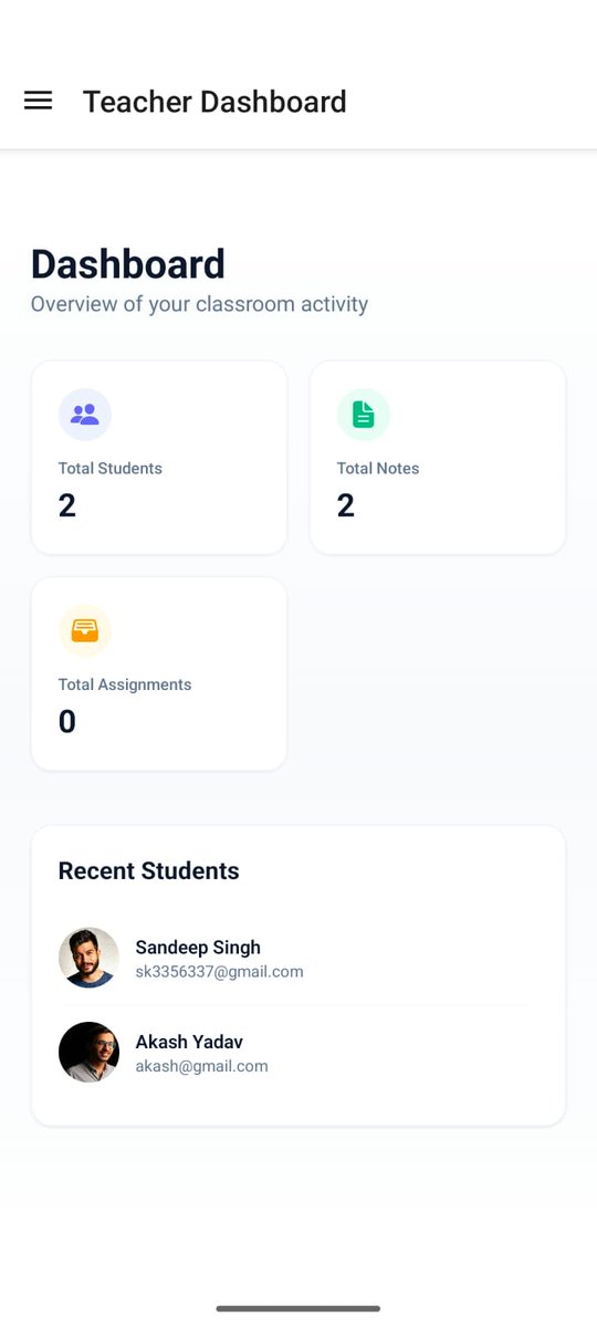 SinghNecoder's tweet image. ClassBuddy App Almost complete 🎉 — an AI-powered education app for students and teachers, built with Expo, FastAPI, and Gemini AI.

Supports Markdown notes, role-based access, and a clean mobile-first experience. 🚀

#ClassBuddy #Expo #FastAPI #AI #EdTech #BuildInPublic