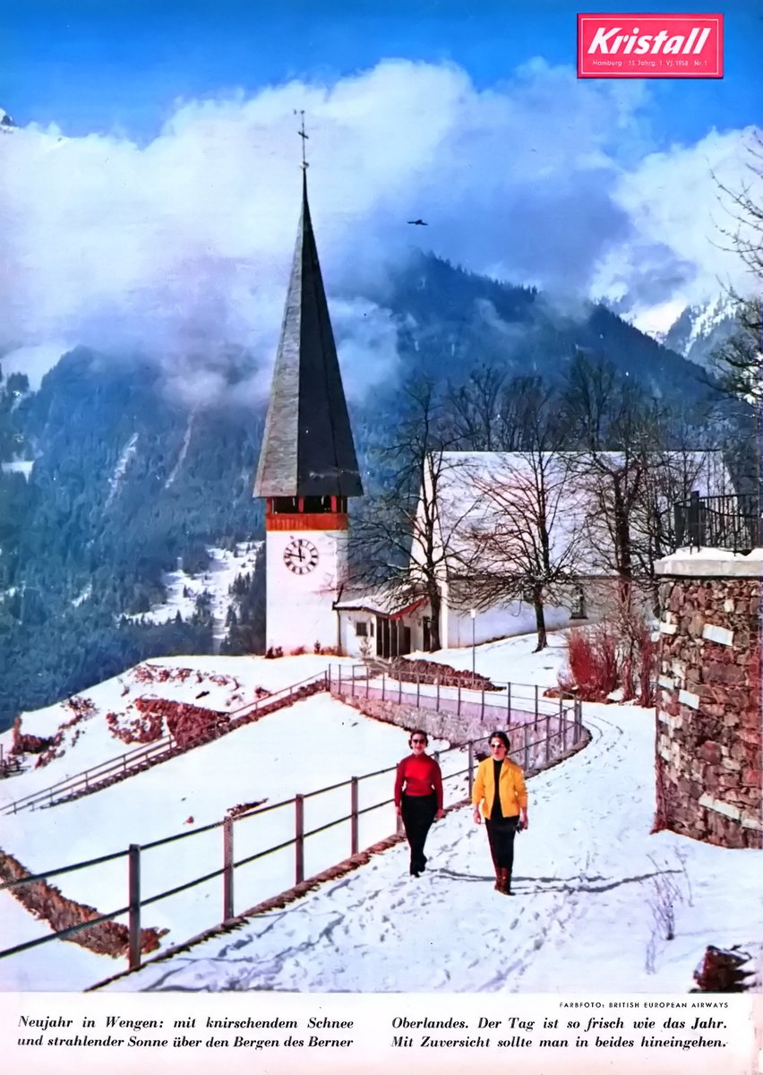 Nisseboxx's tweet image. Neujahr in Wengen

#Kristall - Nr. 1 1958  #wengen #schweiz