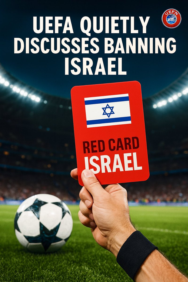 RyanRozbiani's tweet image. BREAKING: UEFA QUIETLY DISCUSSES BANNING ISRAEL

⚽️ UEFA has been holding private meetings with the Game Over Israel campaign since the ceasefire, discussing how a suspension could legally be enforced.

🗳️ They almost called a vote in late September before the US brokered a…