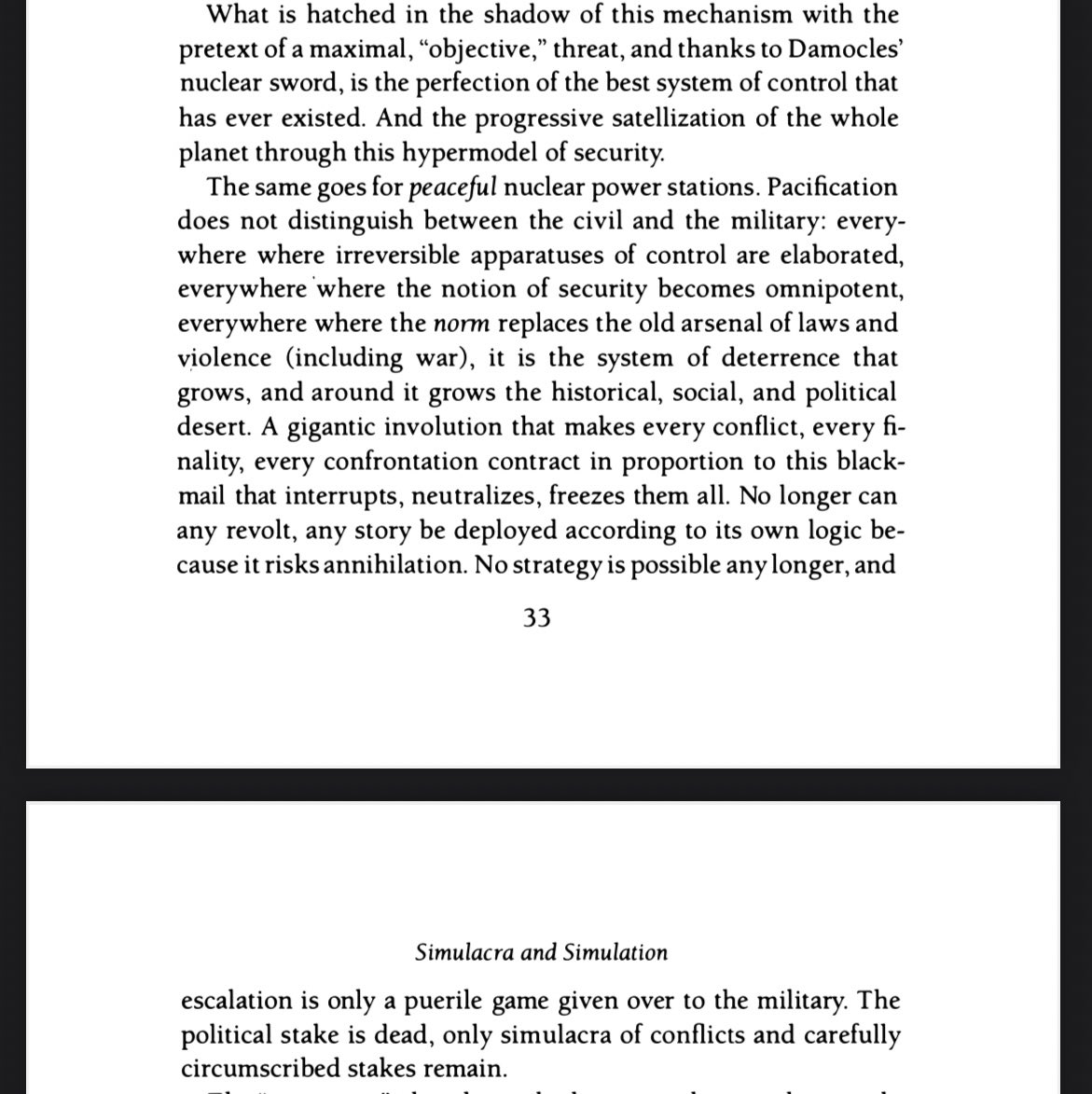 apralky's tweet image. baudrillard predicted this btw