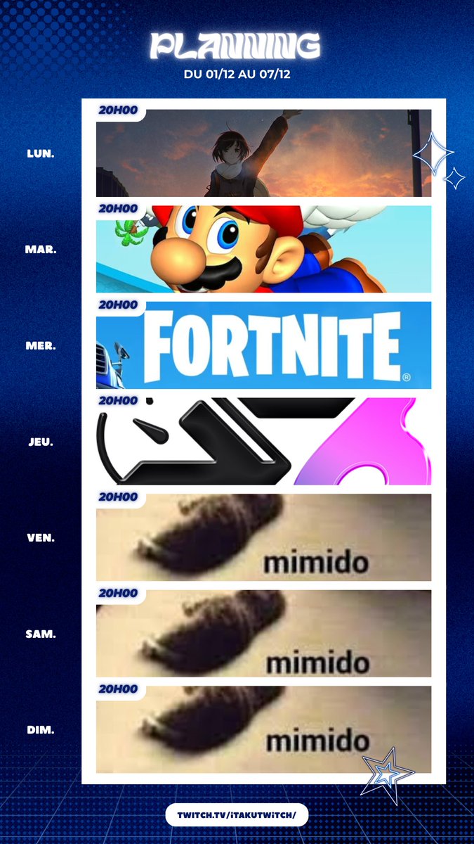 Planning de retour !