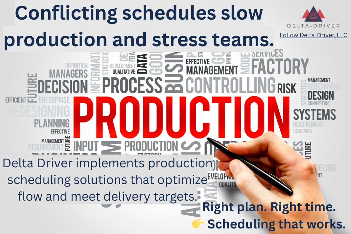 ManringPaul's tweet image. A clear, realistic schedule keeps operations predictable and efficient.

Delta-Driver.com

#ProductionScheduling #OperationalExcellence #ProcessImprovement #Manufacturing #Efficiency