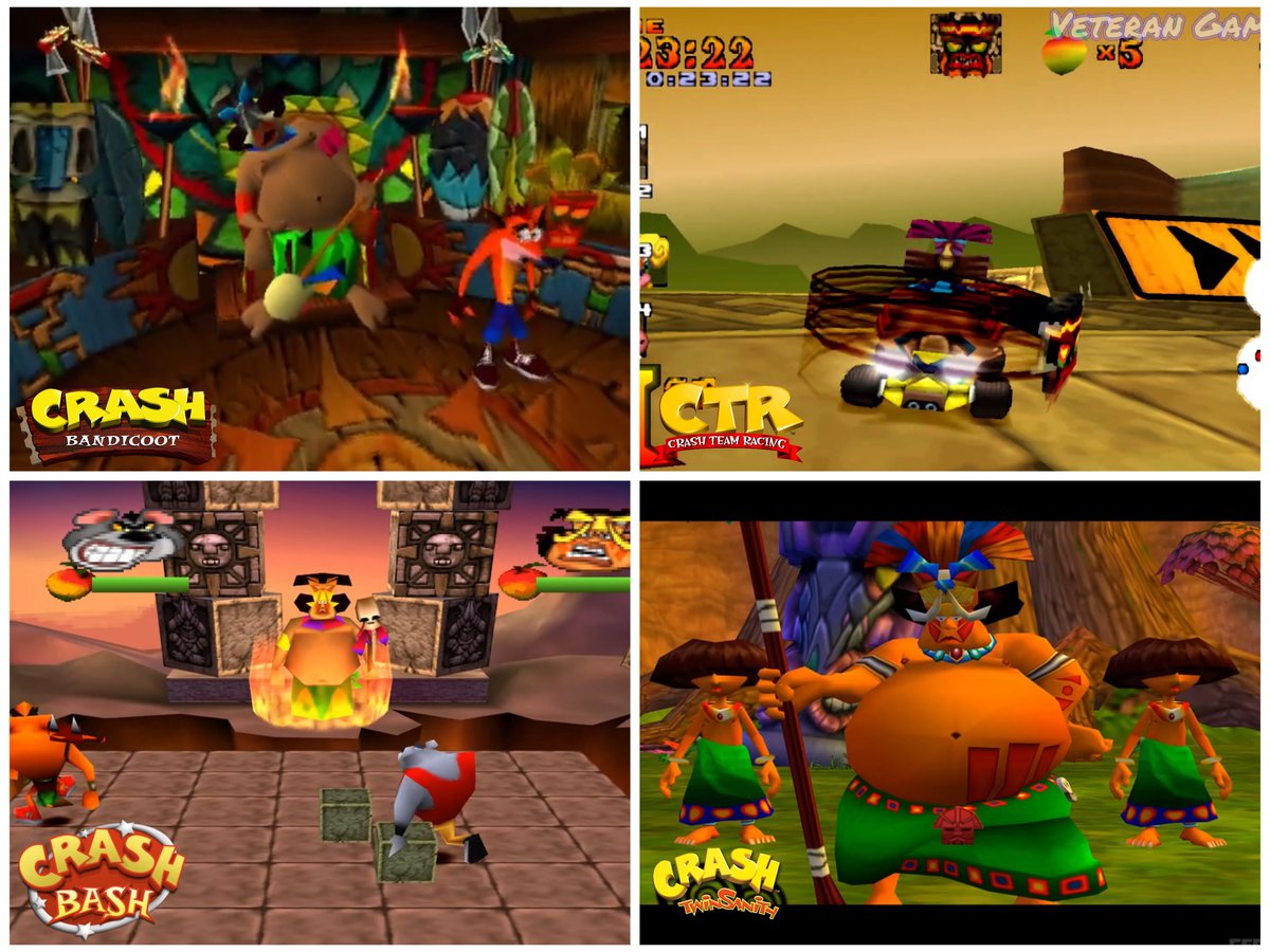 A113Rust's tweet photo. Which side is Papu Papu on?
When Papu Papu appears in games , it's not clear who he supports
On one hand , he is on the side of the villains , in other is protected by Uka Uka , and on other , he is neutral
#CrashBandicoot , #CrashTeamRacing , #CrashBash , #CrashTwinsanity https://t.co/6Pjfec68D0