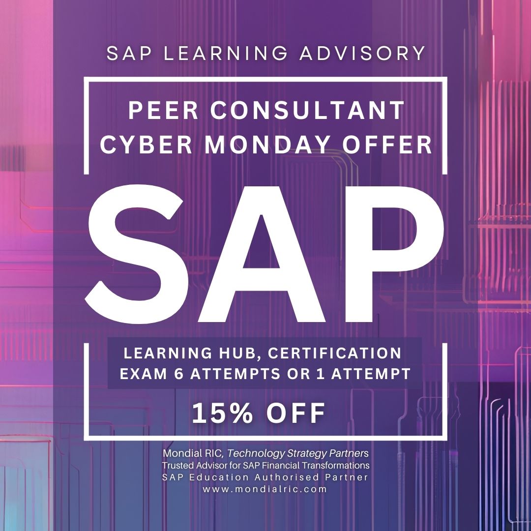 MondialRIC's tweet image. SAP Learning Advisory | Take advantage of our exclusive CYBER MONDAY 15% discount offered in Canada on the SAP Learning Hub and SAP Certification Exam attempts. 

mondialric.com/information-hu…

#sap #saplearning #sapcertification
#Reskilling #CyberMonday