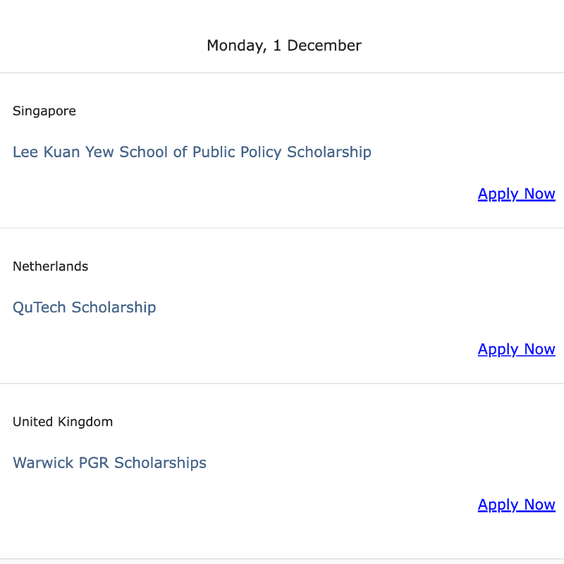 SEGabroad's tweet photo. Scholarships Closing Soon
Singapore, Netherlands, United Kingdom