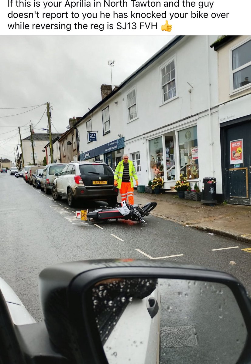 Devon bikers looking after Devon bikers.

Typical is people drive off, leaving us with a broken motorcycle and no idea why.