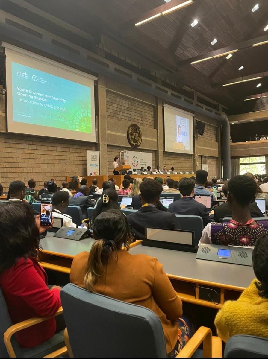 Standing alongside fellow youth climate leaders at #YEA2025, championing for stronger youth influence and advocating for a bold, actionable climate agenda ahead of #UNEA7. Young people are leading, shaping policy, and driving the transformations our planet urgently needs.