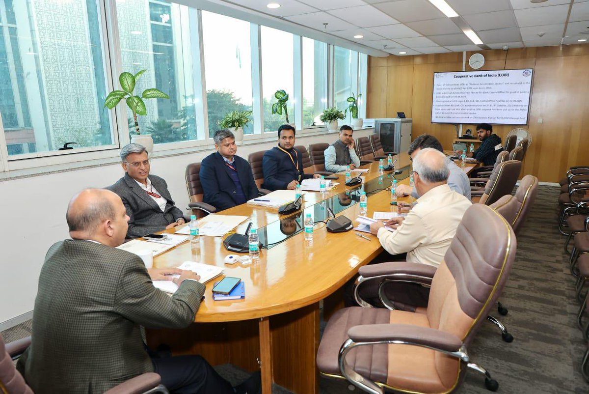 MinOfCooperatn's tweet image. Dr. Ashish Kumar Bhutani, Secretary, Ministry of Cooperation, chaired a meeting with the Officers of the Cooperative Bank of India Ltd. (COBI) on 1st December 2025 at Atal Akshay Urja Bhawan, New Delhi, to discuss matters pertaining to its banking licence.

The discussions…
