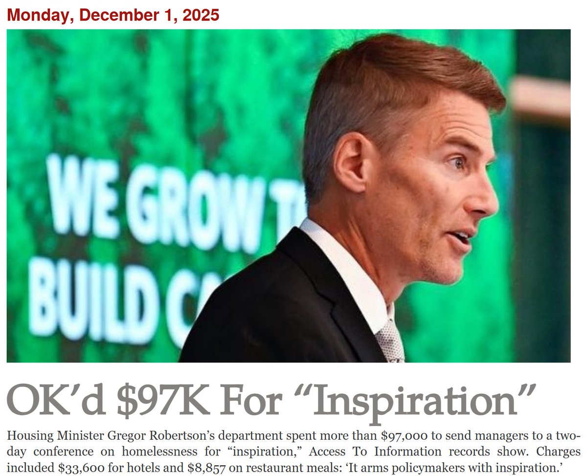 cbcwatcher's tweet image. &quot;Housing Minister Gregor Robertson’s department spent more than $97,000 to send managers to a two-day conference on homelessness for “inspiration,”&quot; 🤦‍♂️