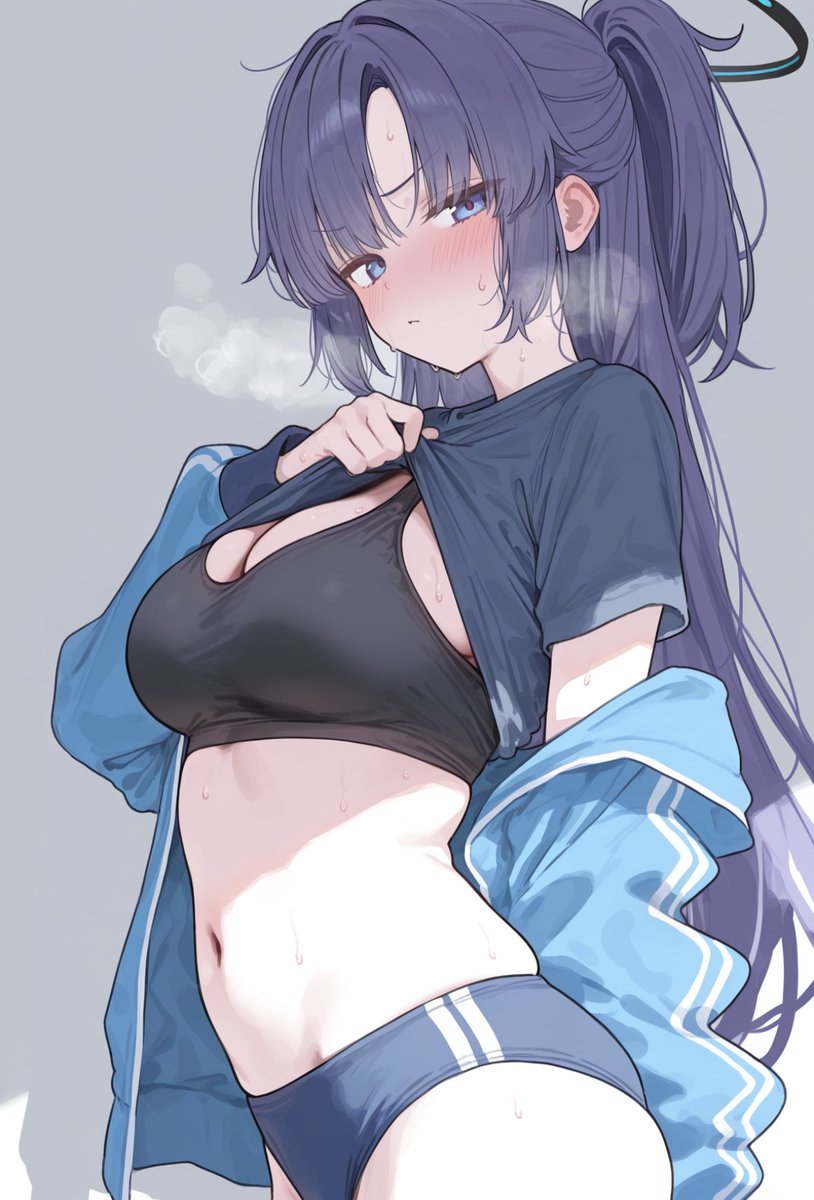 早瀬ユウカ(ブルアカ) ,早瀬ユウカ(体操服) 「ユウカ、お腹見せて / yuuka sfw」|tsuguのイラスト