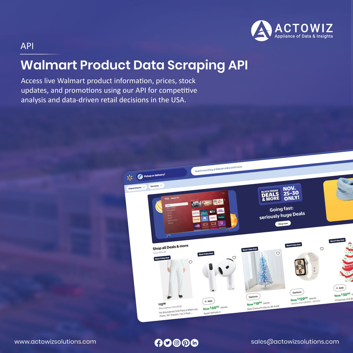 actowizsolution's tweet image. 🚀 Unlock real-time product, pricing &amp;amp; inventory insights with the Walmart Product Data Scraping API!
Perfect for brands, retailers 

actowizsolutions.com/walmart-produc…

#Walmart #WebScraping #RetailData #PriceIntelligence #EcommerceData #RetailTech #DataAnalytics #SKUInsights