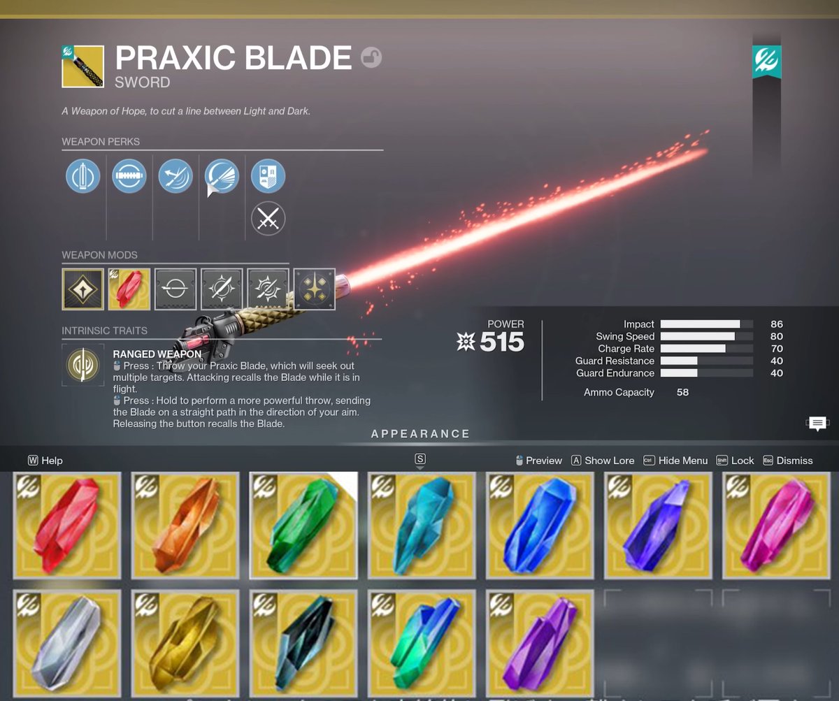 🚨Praxic Blade and all the different color options.