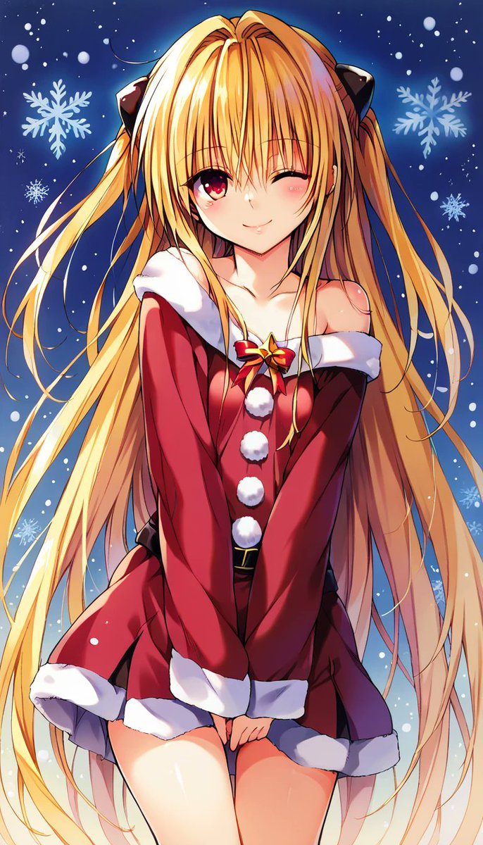 tatsu_701's tweet photo. ヤミ：サンタ衣装
今月クリスマスなの、早い～～
#AIイラスト #ToLOVEる https://t.co/dujbjcqVLc