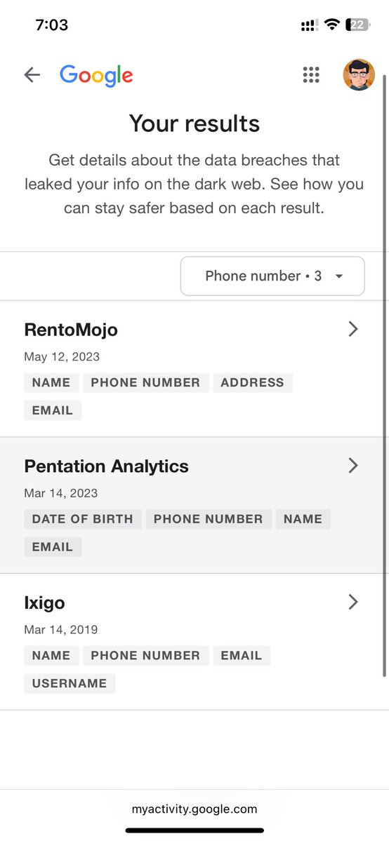 Viveksingh_097's tweet image. Surprised to see @ixigo sold user data on dark web🫥

Thanks to @Google -

Dark-web monitoring is actually one of the most useful  tools they’ve added. It quietly keeps an eye on breaches and alerts you before something turns into a real problem👏👏👏 @sundarpichai