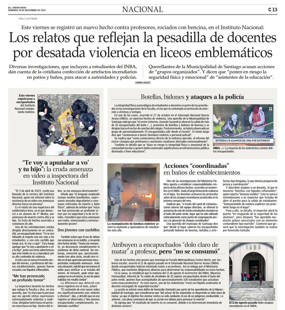 Ustedes son muy jóvenes pero cuando hicieron la reforma educacional de Bachelet, a los que la hicieron les parecía horrendo que Liceos seleccionaran a sus estudiantes...
