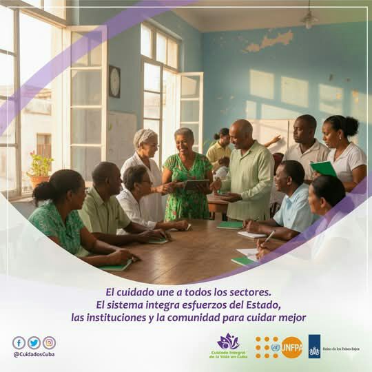 El cuidado une a todos los sectores. El sistema integra esfuerzos del Estado, las instituciones y la comunidad para cuidar mejor. #MtssCuba #CuidadosCuba