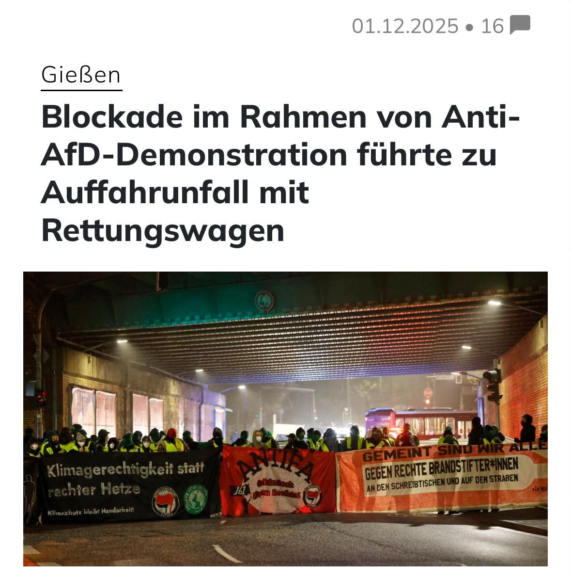 Antifa kann Leben kosten.