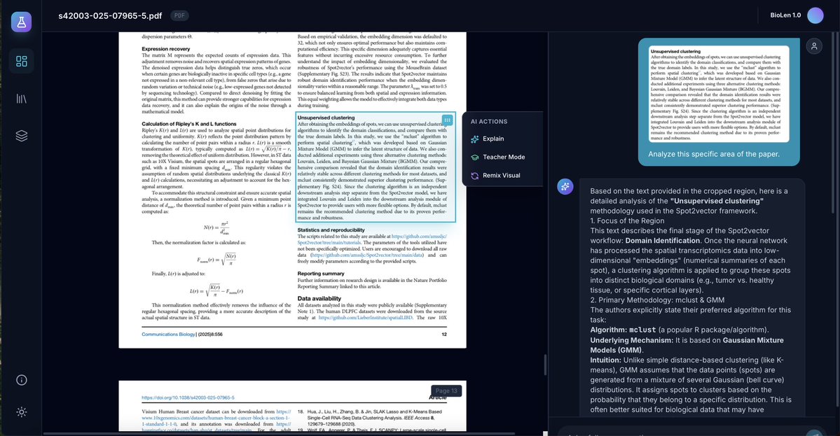 yomikayode3's tweet image. Built my own app to stop suffering through dense papers 📚

BioLen turns bio and biomedical PDFs into structured hypotheses, methods, results, limits and research gaps.

Try it: …-kayode-650162289300.us-west1.run.app
#BioLen #ResearchTwitter