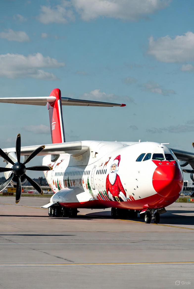 Nice to see <a href="/RAF_Luton/">RAF_Luton</a> has kindly loaned Santa a new plane for Christmas 2025. It's currently in the hangar at <a href="/StansaidAirport/">Stansaid Airport</a> being retrofitted with rest quarters for Santa and the reindeer. Racking for millions of presents is being stored in the hold. 
📷 From a Canberra