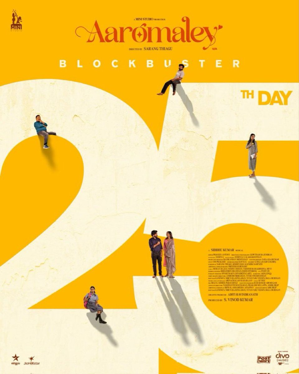 RENGASAMY_IAM's tweet image. #Aaromaley - 25th Day..⭐❣️ A Breezy Rom-com which reached its Targeted Audience..🤝