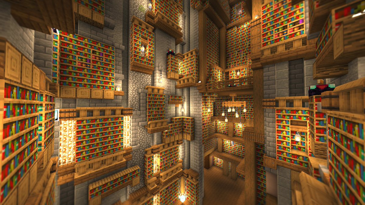 Leftsunmoon's tweet photo. 図書館作るの好き
#Minecraft #Minecraftbuilds #minecraft建築コミュ https://t.co/colAqzmyFH