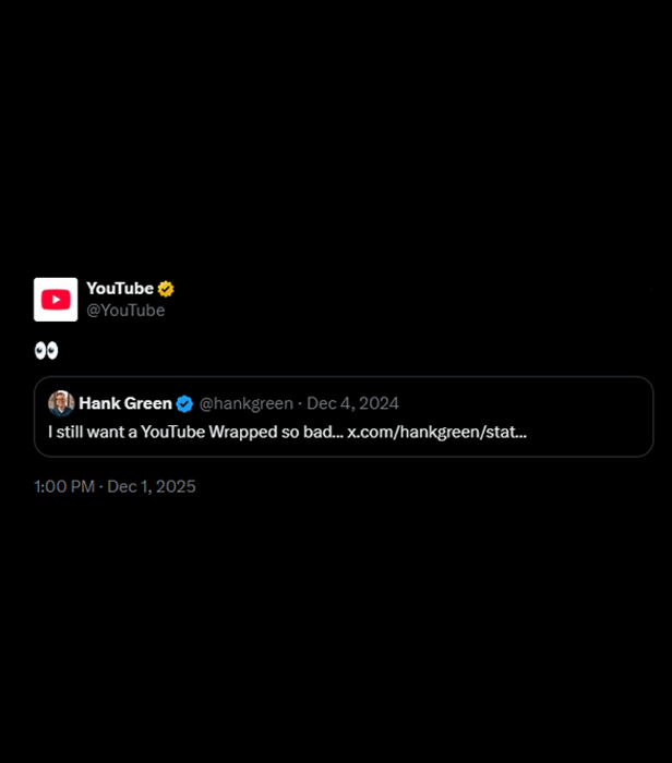 Dexerto's tweet image. YouTube has hinted at a possible &apos;Wrapped&apos; feature coming to the platform