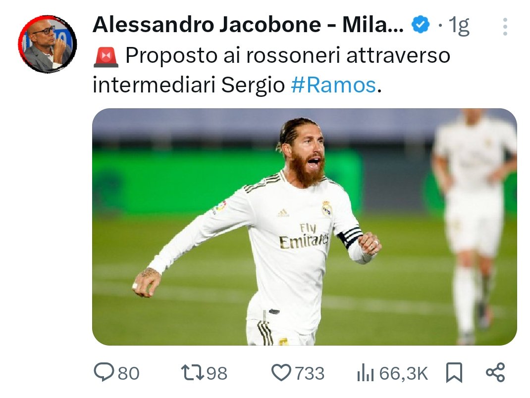 lampe_s's tweet photo. Sarò un romantico, sarò un folle ma se quello che dice @NonEvoluto è vero,io Sergio #Ramos lo prendo subito al #Milan 
Per la serie A attuale sarebbe ancora un fattore!

Voi che ne pensate?

#Milan #MilanLazio #Mercato https://t.co/34JHH4UNhz