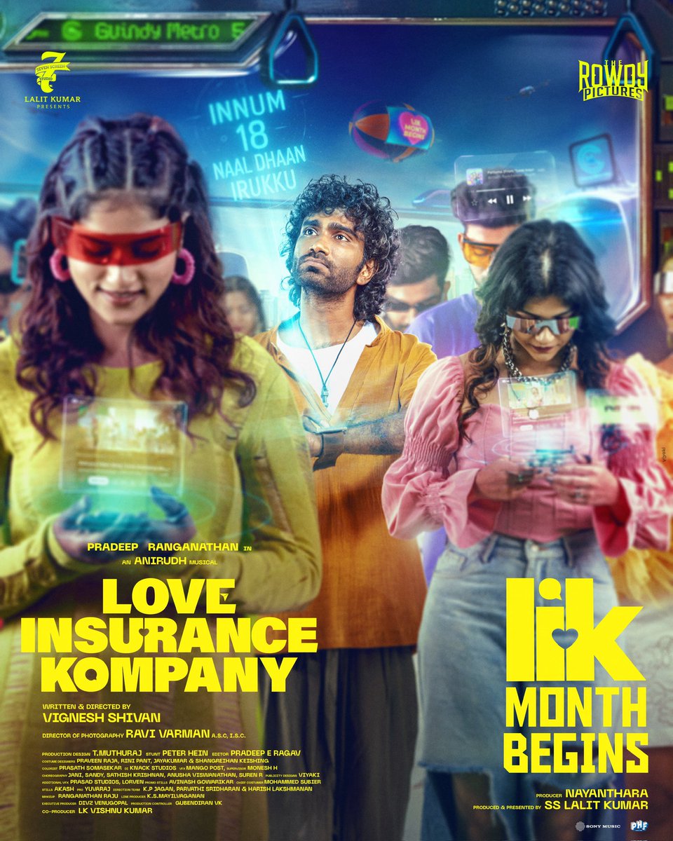 RENGASAMY_IAM's tweet image. #LIK - New Poster..💥 A Futuristic Rom-com..⭐ Another Sure shot loading for #PradeepRanganathan..🔥