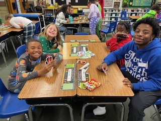 Heritage High and Westdale Elementary recently embraced the holiday season by joining forces for Westdale's annual Game Day!  60 high school students played games and bonded with students in every classroom.  The high schoolers smiled and laughed as much than the littles!